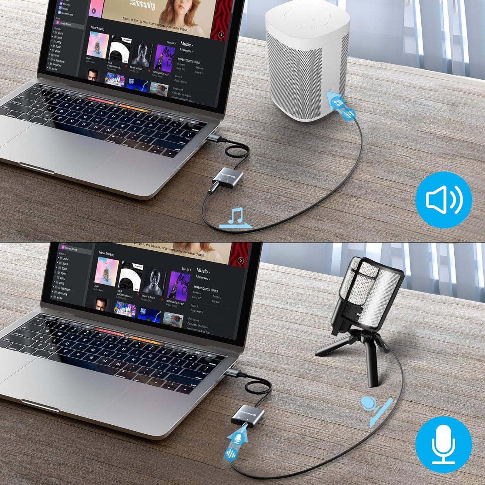 USB-auf-2×3,5-mm-Audioadapter