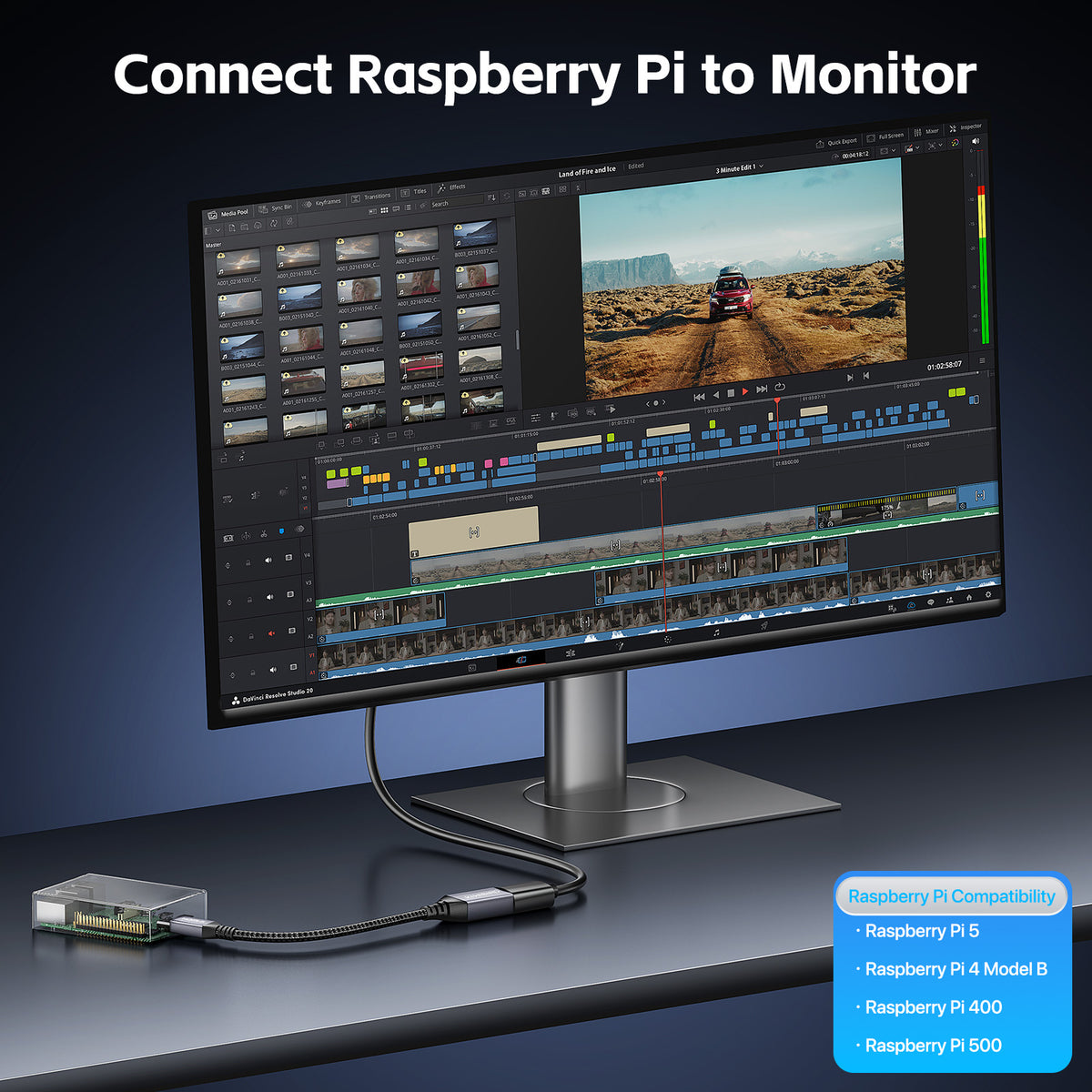 Adaptateur Micro HDMI vers HDMI 8K