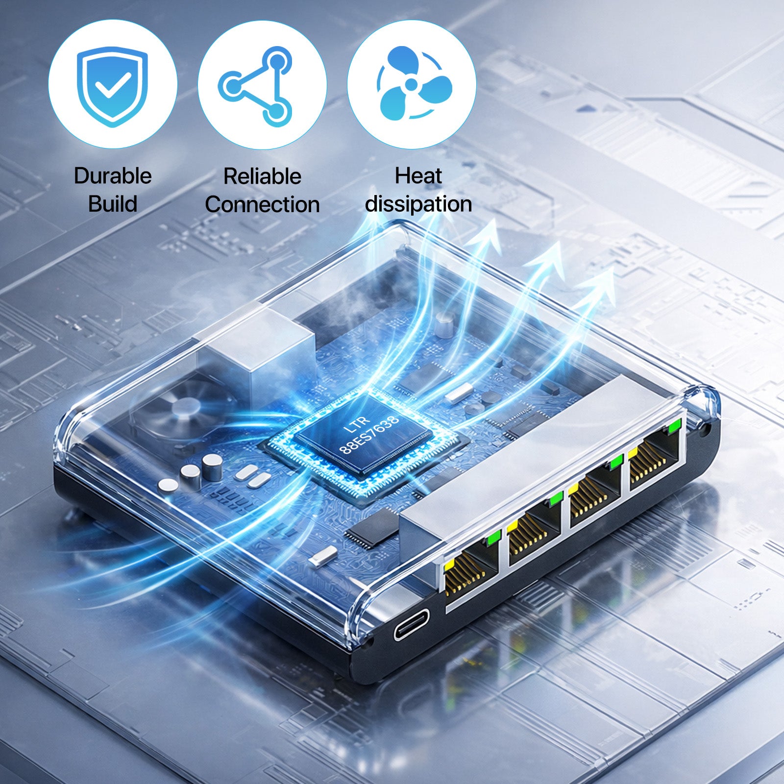 Ethernet Splitter 1 to 4