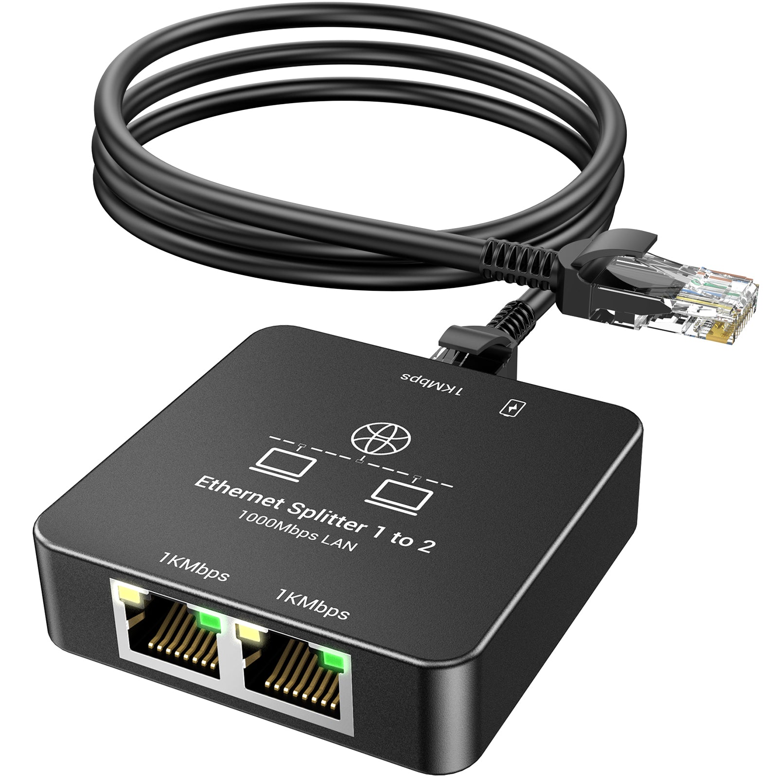 kiwibird Ethernet Splitter 1 to 2