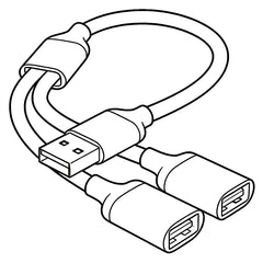 USB Splitter 1 in 2 out