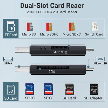 Micro USB OTG / USB 2.0 Card Adapter