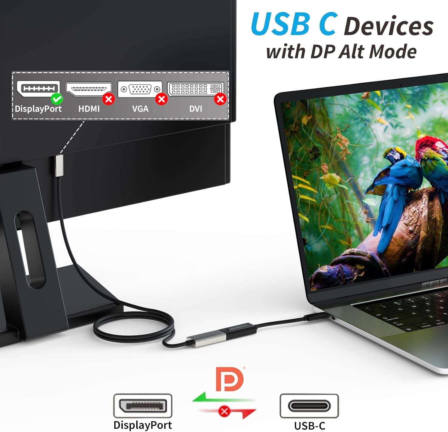 USB-C to DisplayPort 4K Adapter