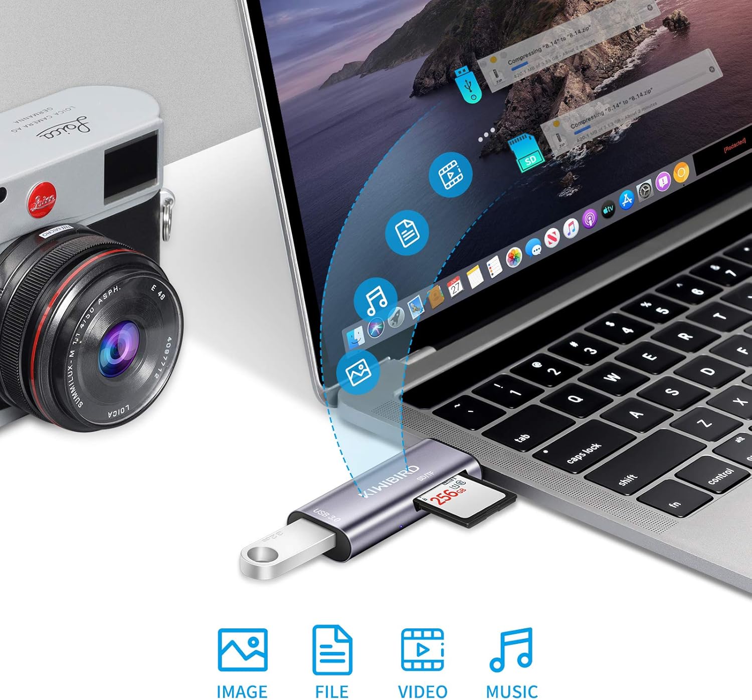 USB C SD Micro SD TF Card Reader