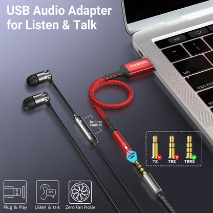 USB Audio to 3.5mm Jack Adapter