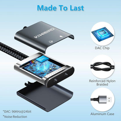 USB to 3.5mm Audio Adapter