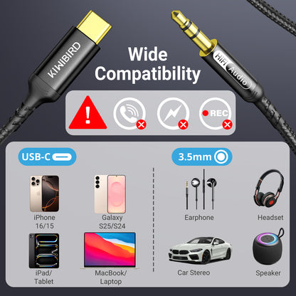 USB C to 3.5mm Aux Cable
