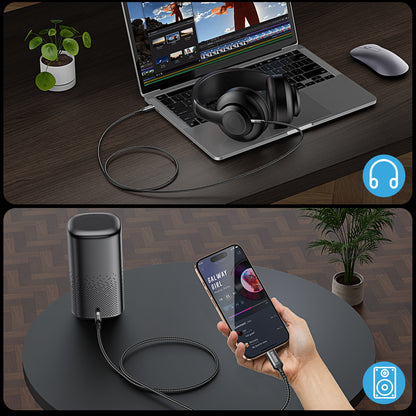 USB C to 3.5mm Aux Cable Grey