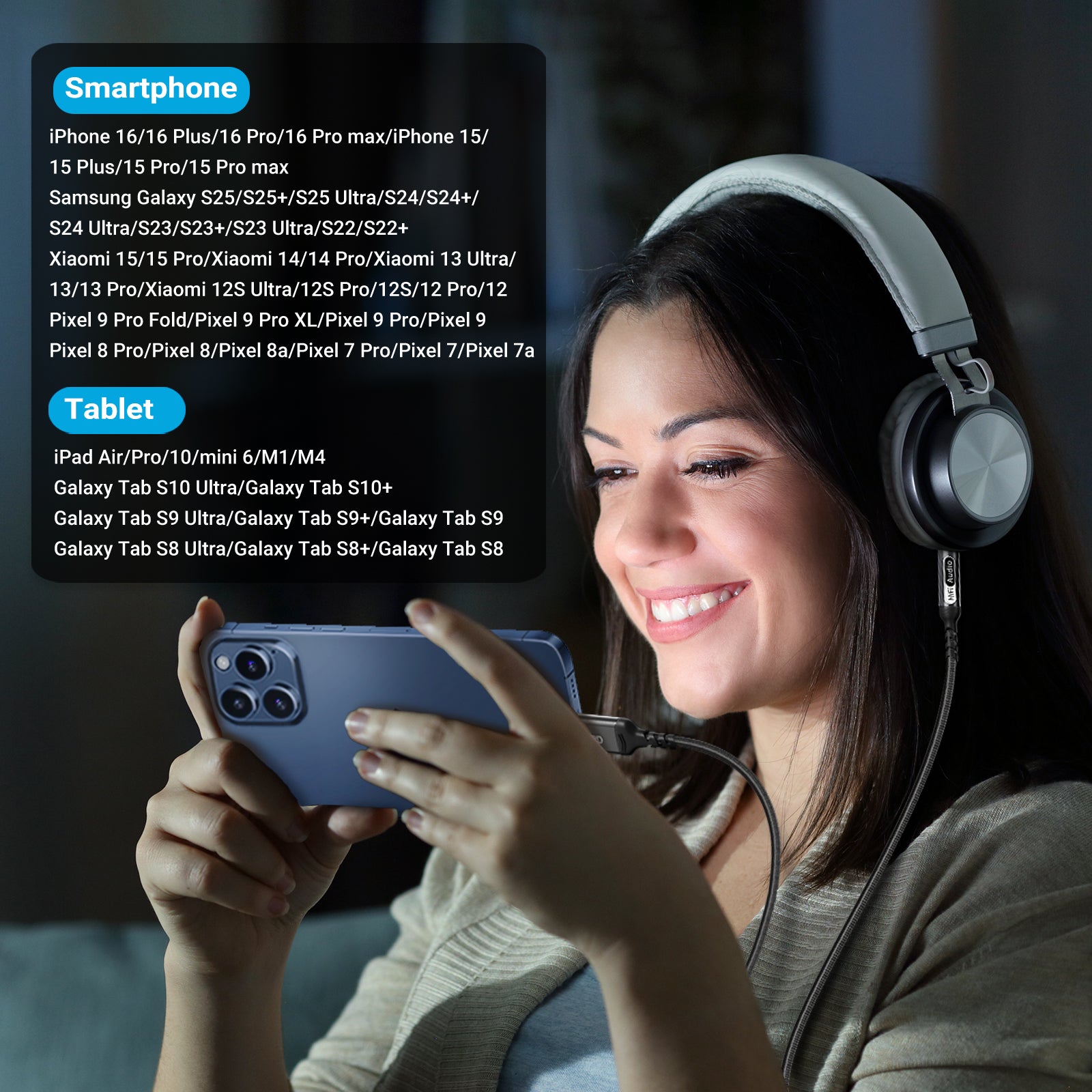 USB C to 3.5mm Aux Cable Grey