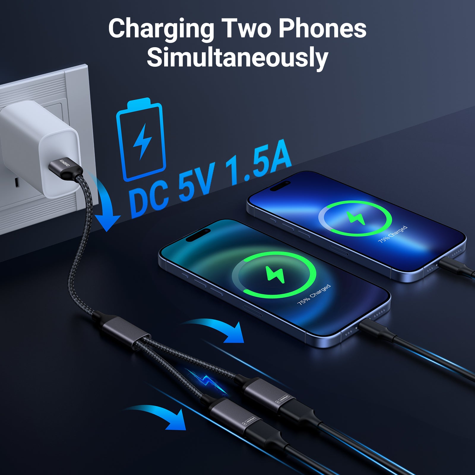 USB Splitter 1 in 2 out