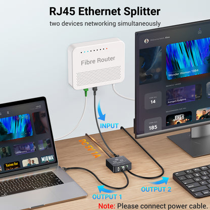 Ethernet Splitter 1 to 2