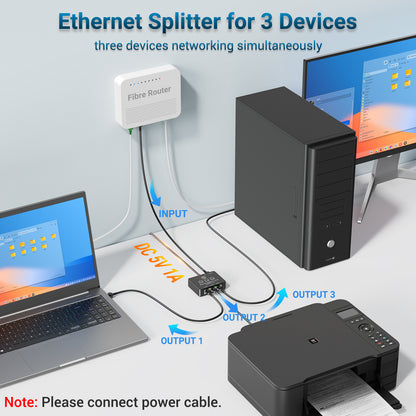 Ethernet Splitter 1 to 3