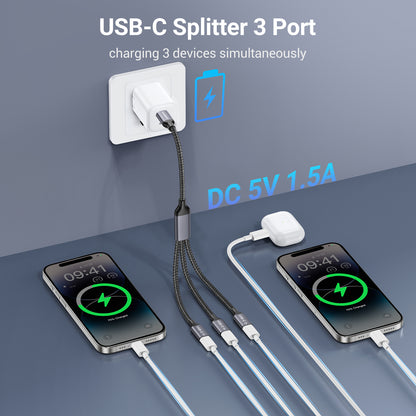 USB C Splitter 3 Port