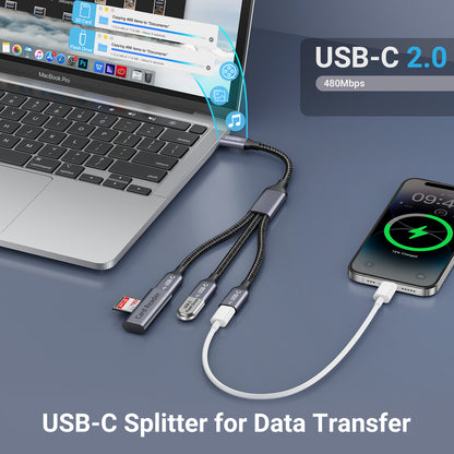 USB C Splitter 3 Port