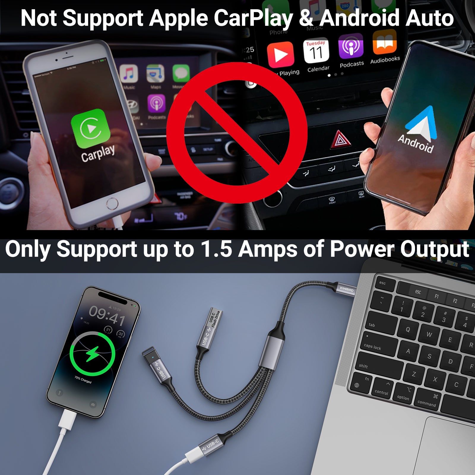 USB C Splitter 3 Port