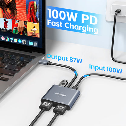 USB C to Dual HDMI Adapter