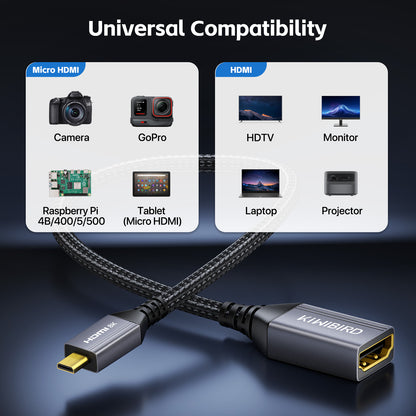 8K Micro HDMI to HDMI Adapter