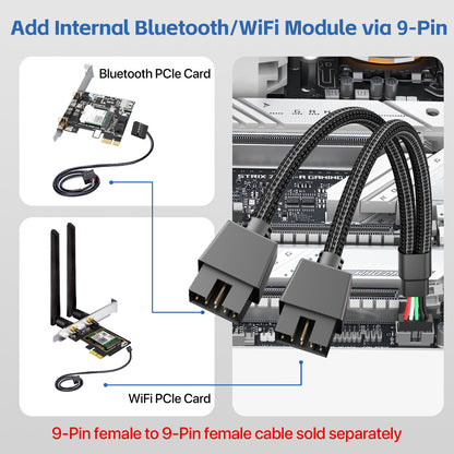 in 2 out USB 2.0 Splitter Extension Cable 9 Pin