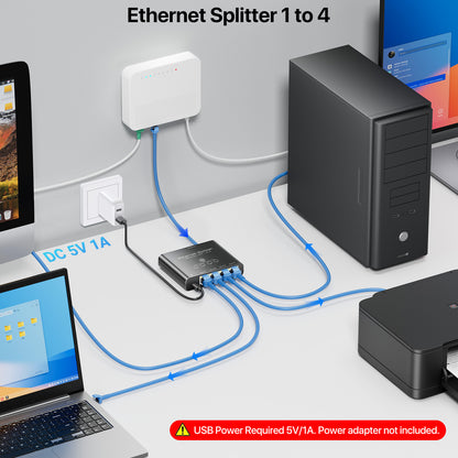 Ethernet Splitter 1 to 4