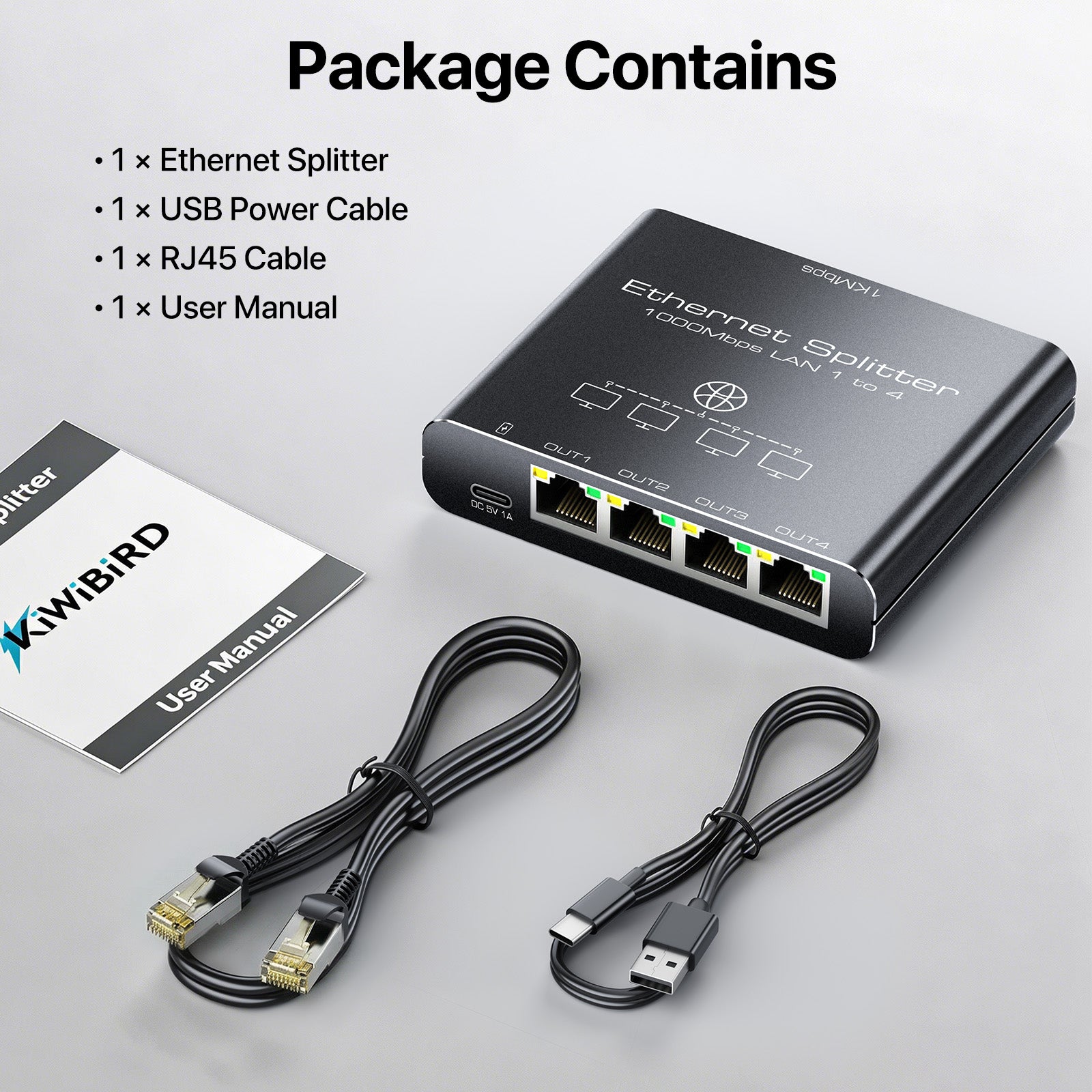 Ethernet Splitter 1 to 4