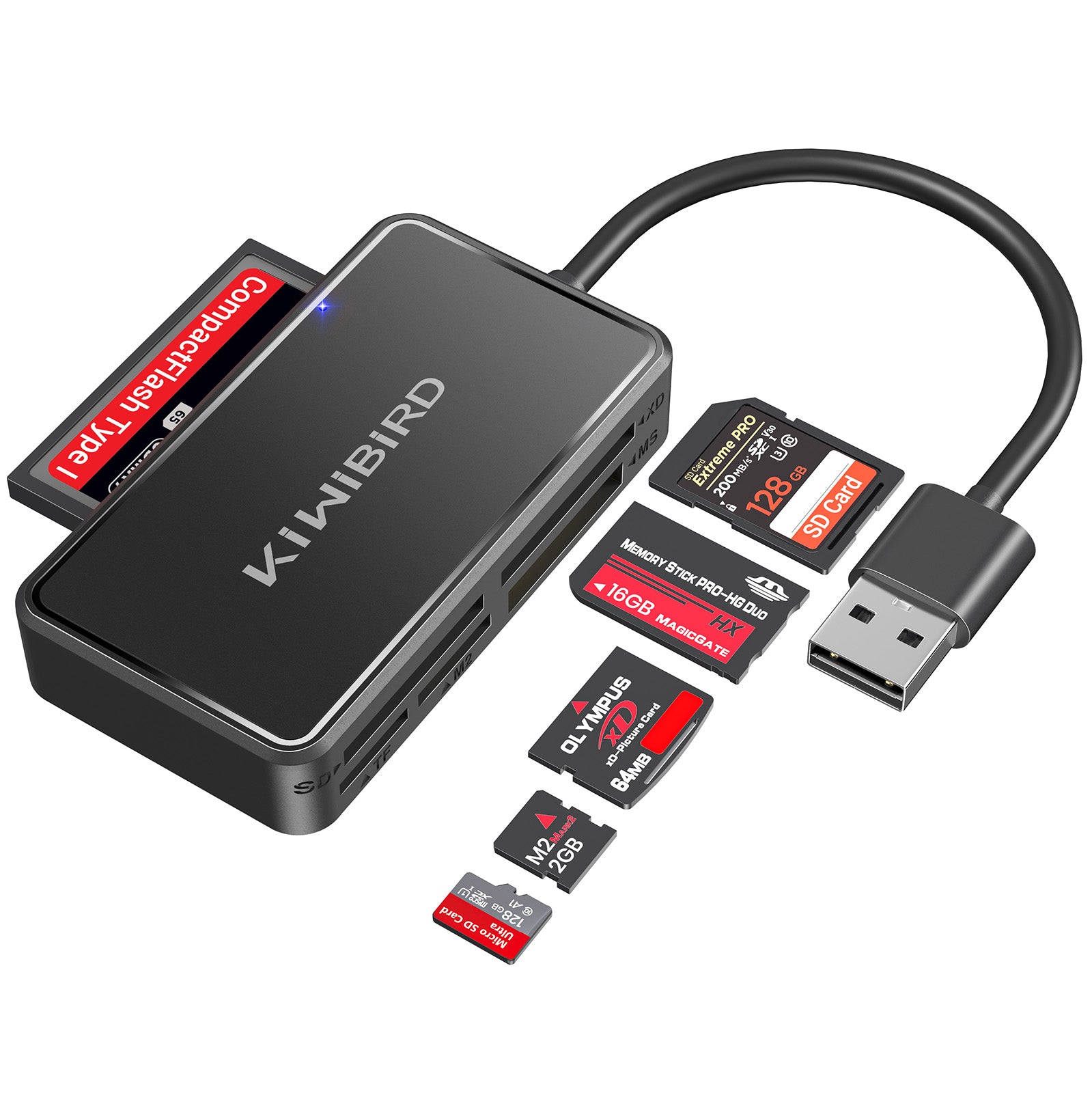 6-in-1 USB-A Card Reader
