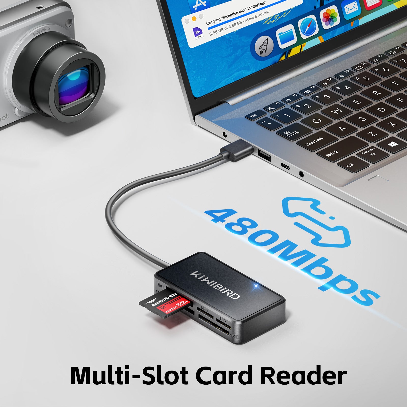 6-in-1 USB-A Card Reader