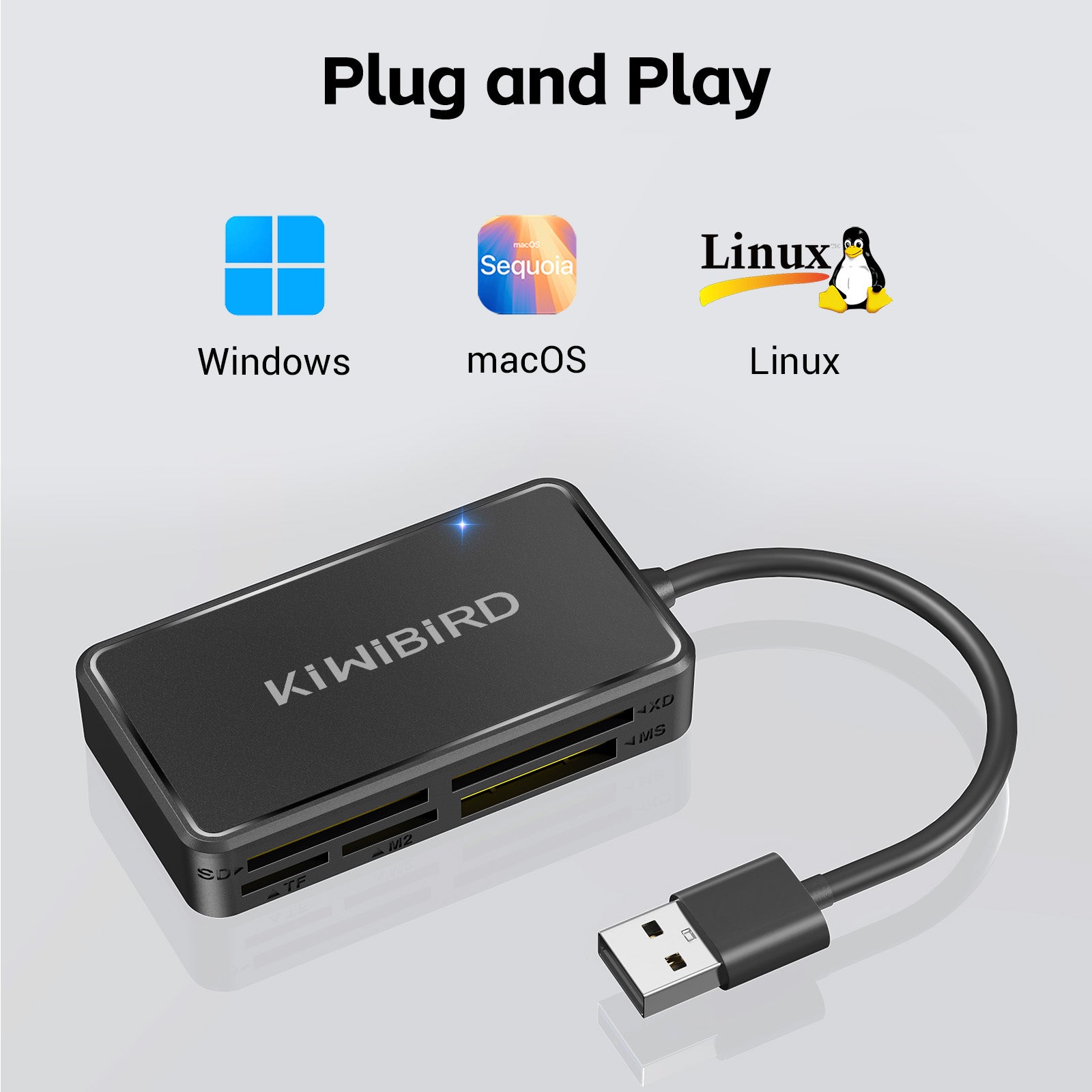 6-in-1 USB-A Card Reader
