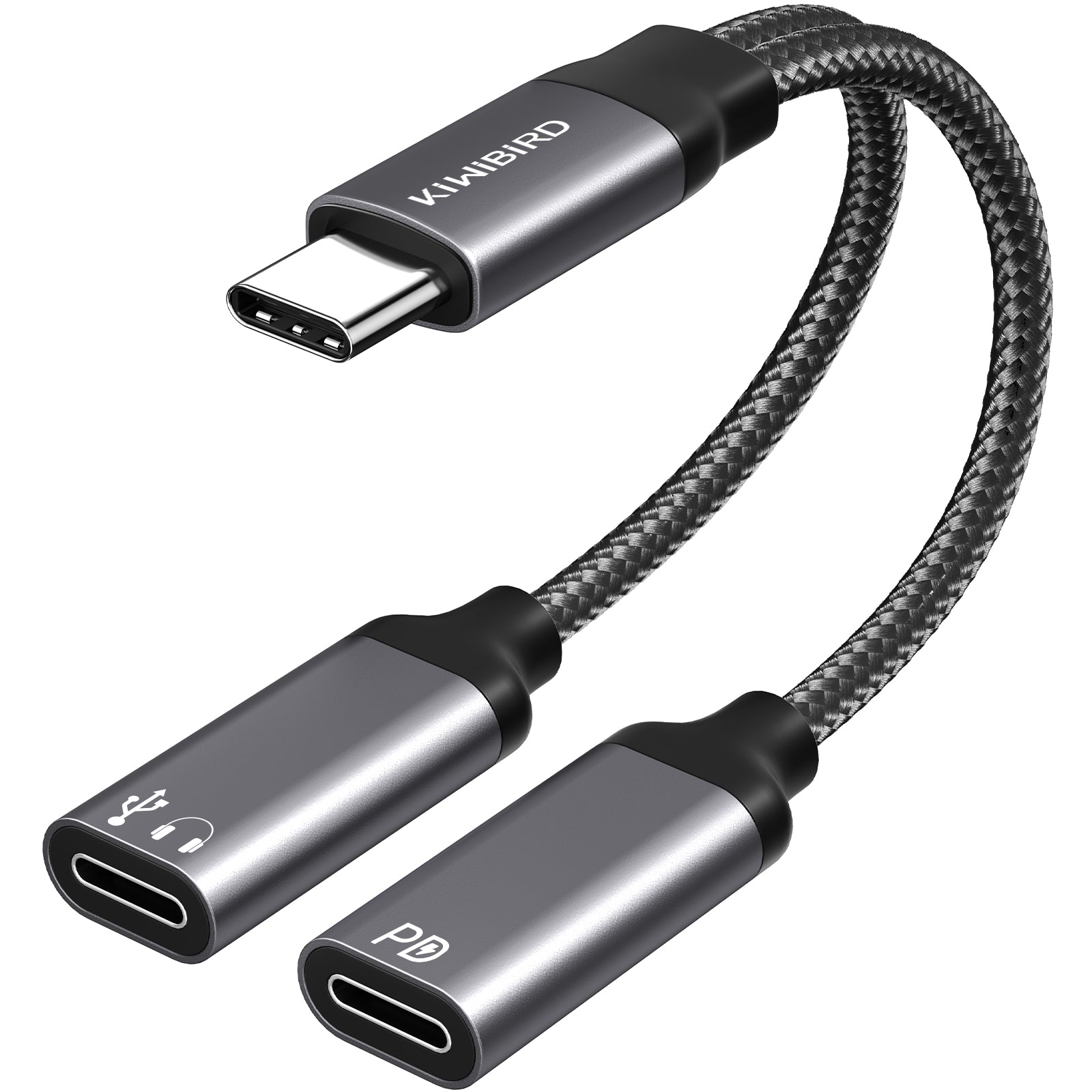 USB C Splitter 2 Port (black)