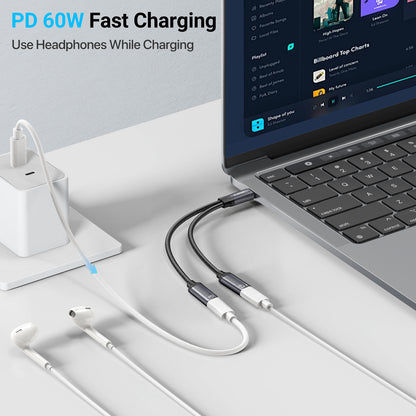 USB C Splitter 2 Port (black)