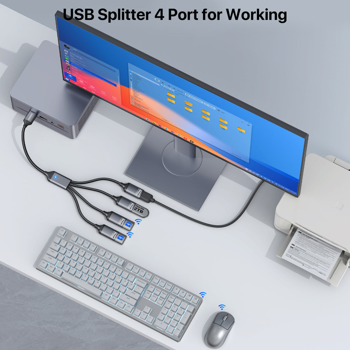 1 in 4 out USB Splitter