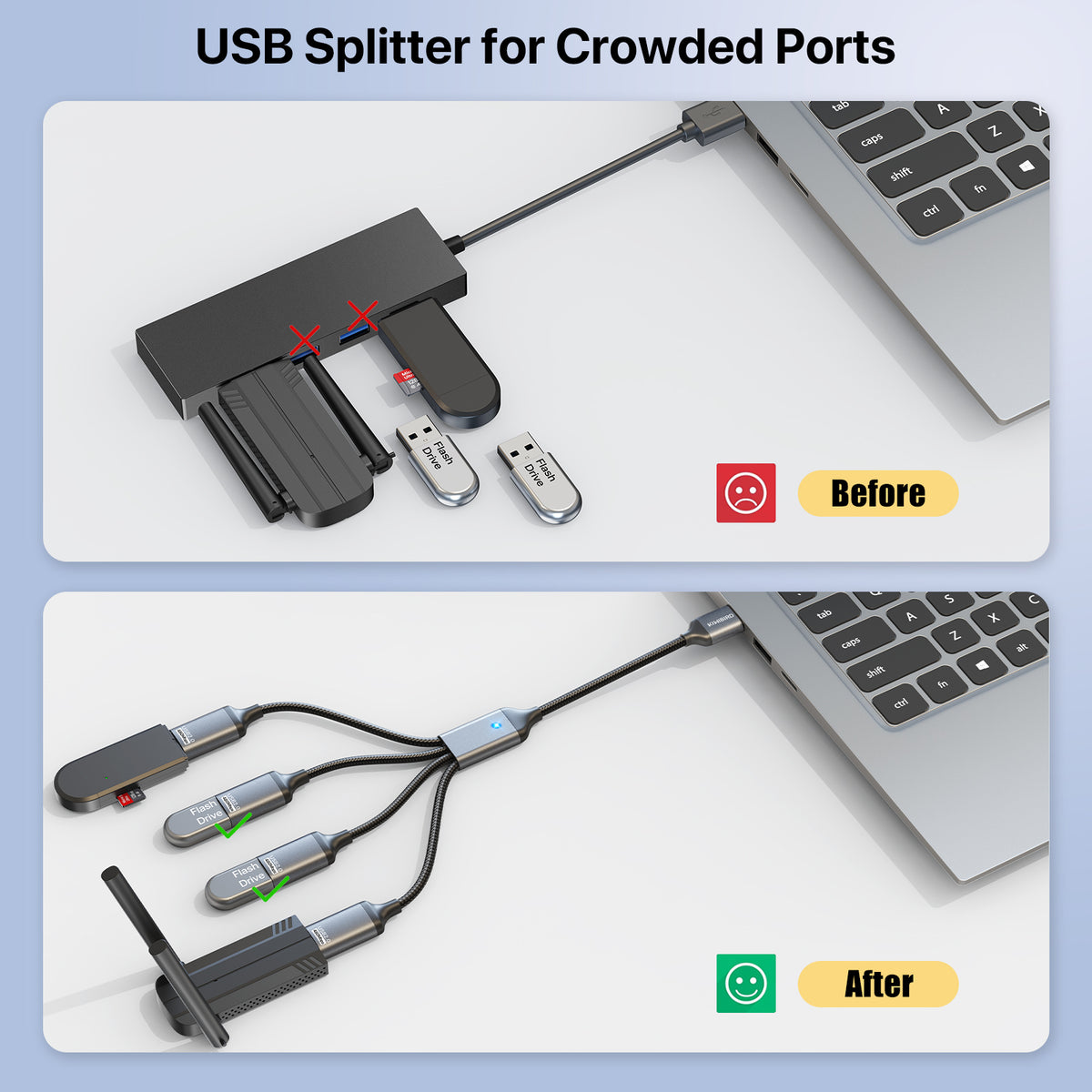 1 in 4 out USB Splitter