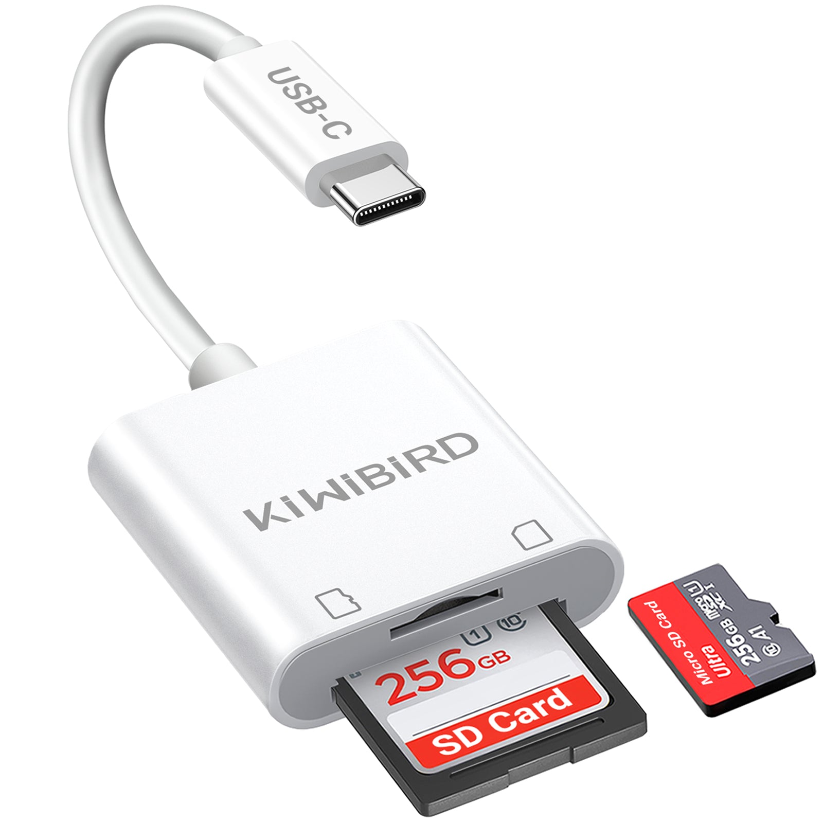 kiwibird USB C 2 in 1 Card Reader