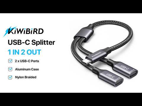 USB C Splitter 1 in 2 out